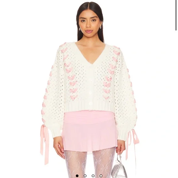 NWT $229 For Love and Lemons Laurel Cardigan S - Picture 2 of 8